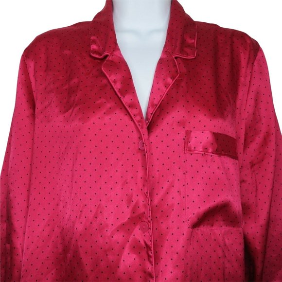 Vintage Morgan Taylor Intimates Pajamas Sleepshirt Nightgown M Pink Polka Dot - Picture 3 of 10